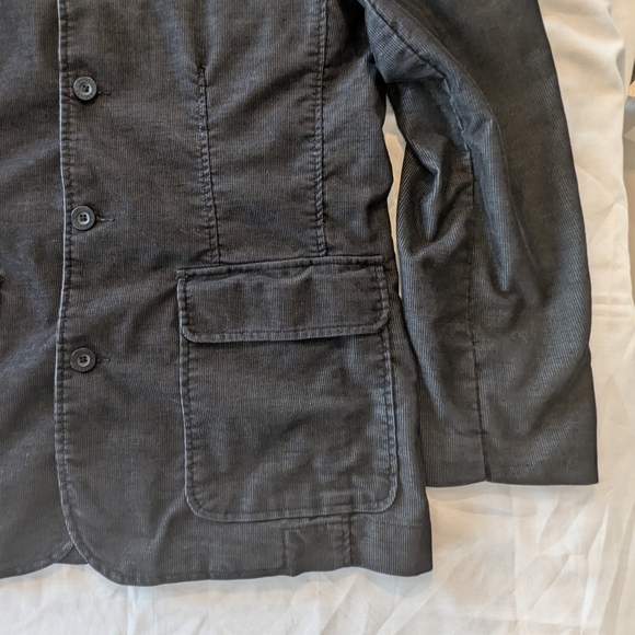 RW&CO Black Sport Tiny Corduroy Coat with Notched Lapel - Picture 5 of 9